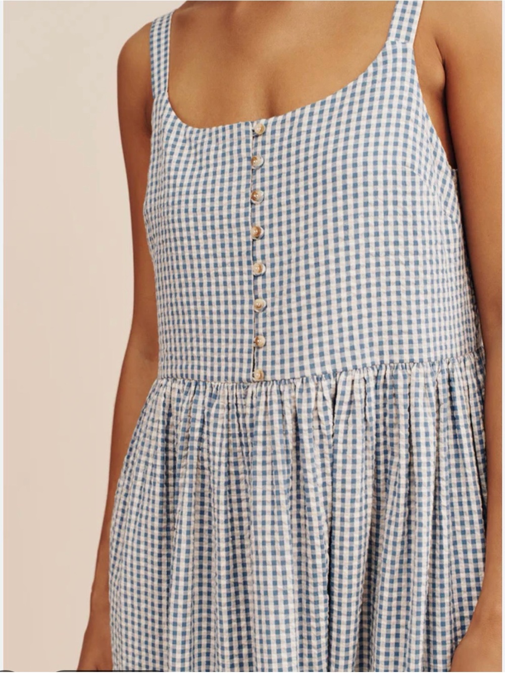 Posse Blue Gingham Mira Dress, NWT, Sz Small